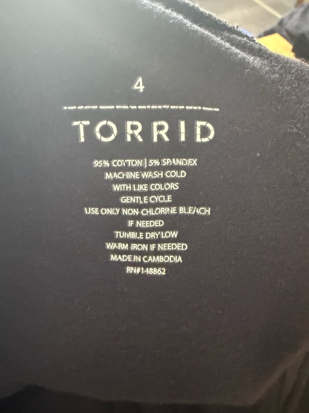 torrid Black Cotton-Blend Tee with Printed Label